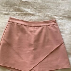 pink asymmetrical skort